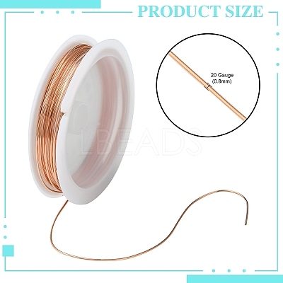 Round Copper Jewelry Wire CWIR-S002-0.8mm-03-1