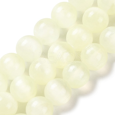 Natural Selenite Beads Strands G-C142-01C-05-1