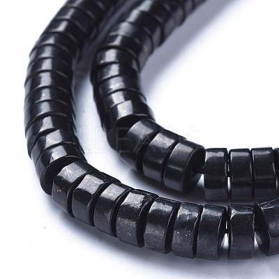 Natural Shungite Beads Strands G-L505-17B-1