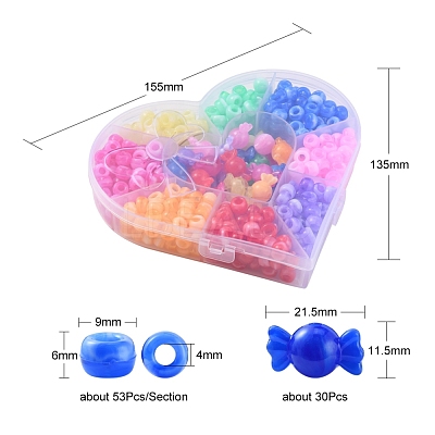 Acrylic European Beads MACR-YW0001-73-1