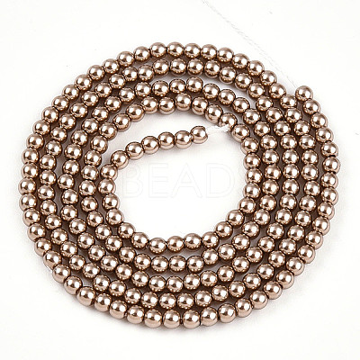 Baking Paint Pearlized Glass Pearl Bead Strands HY-N002-2mm-A06-1