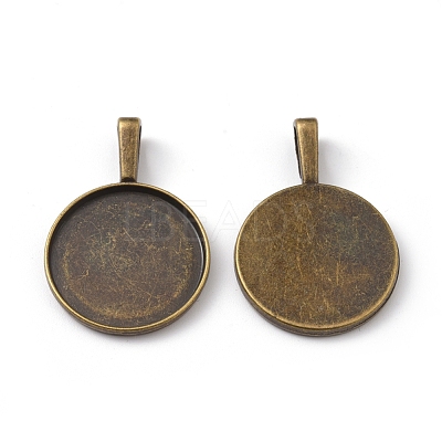 Alloy Pendant Cabochon Settings PALLOY-A13368-AB-NR-1