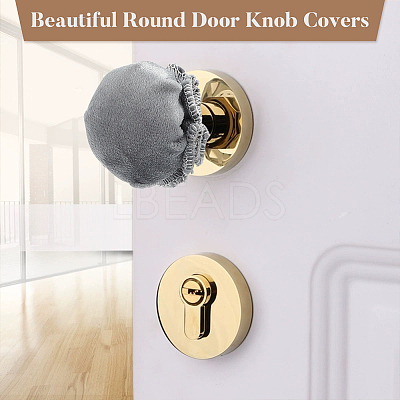 4Pcs 2 Colors Polyester Door Handle Covers AJEW-FG0003-88-1