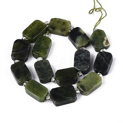 Natural Canadian Jade Beads Strands G-C098-A37-01-1