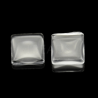 Transparent Glass Square Cabochons GGLA-A001-18mm-1