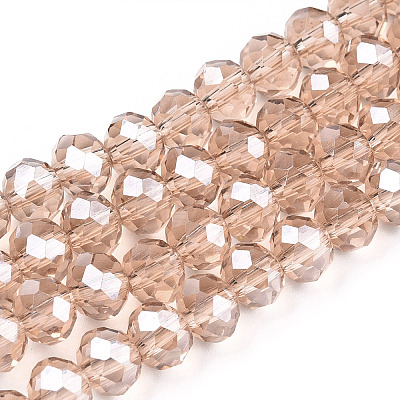 Electroplate Glass Beads Strands EGLA-A034-T10mm-A29-1