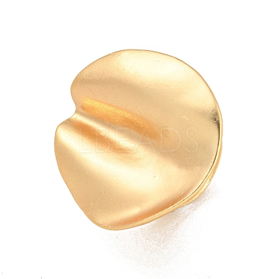 Matte Gold Alloy Adjustable Rings for Women LS-RJEW-K260-07D-1
