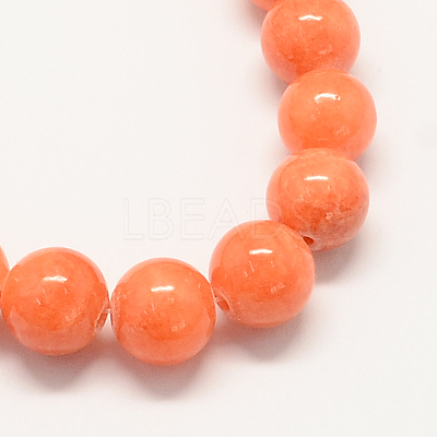 Natural Dyed Yellow Jade Gemstone Bead Strands G-R271-4mm-Y31-1