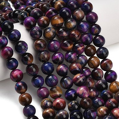 Natural Tiger Eye Beads Strands G-F591-18-10mm-10-1
