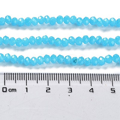 Baking Paint Imitation Jade Glass Bead Strands DGLA-A034-J4MM-A13-1