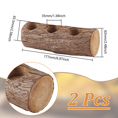 Wooden Candlestick LS-AJEW-WH0591-167-1