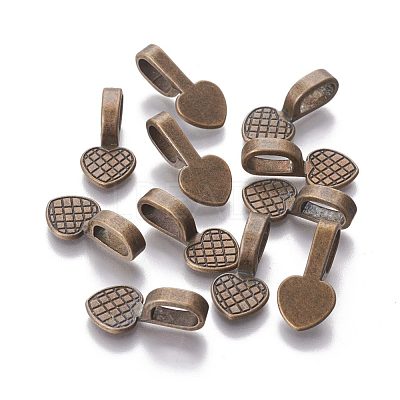 Alloy Glue-on Flat Bails PALLOY-A20070-AB-FF-1