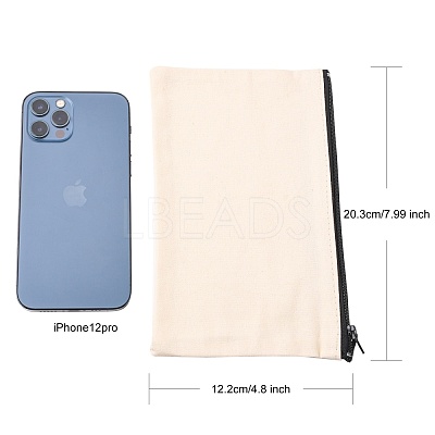 Blank DIY Craft Bag Canvas Pencil Pouch X-ABAG-G009-D01-1