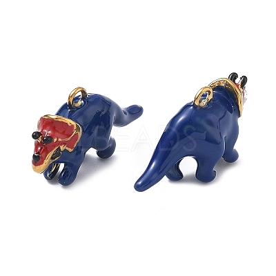 304 Stainless Steel Enamel Pendants STAS-A139-02B-G-1