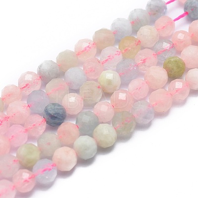 Natural Morganite Beads Strands G-G792-32B-1