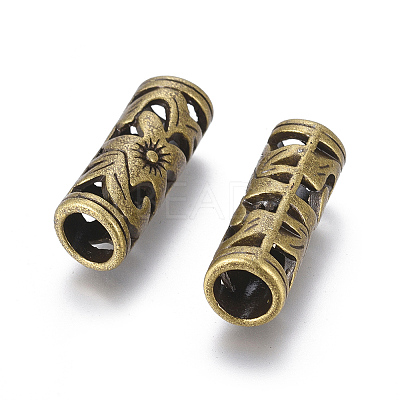 Tibetan Style Hollow Tube Beads LS-MLF10482Y-NF-1
