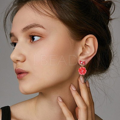 32Pcs 2 Styles Spray Paint Alloy Stud Earring Findings FIND-BBC0005-27-1