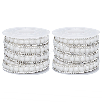Ceramic & Glitter Resin Hotfix Rhinestone(Hot Melt Adhesive On The Back) DIY-WH0308-621A-1