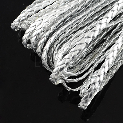 Braided Imitation Leather Metallic Cords LC-S002-5mm-26-1