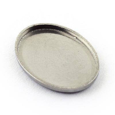 Tarnish Resistant 304 Stainless Steel Plain Edge Bezel Cups STAS-Q194-11-1