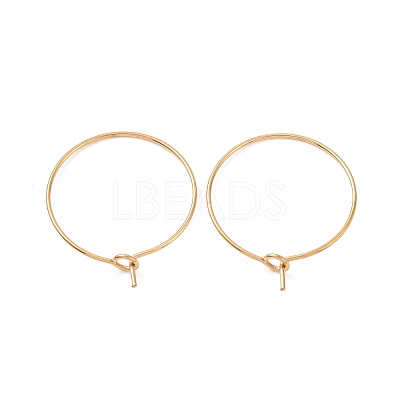 Ion Plating(IP) 316L Surgical Stainless Steel Hoop Earring Findings STAS-D164-04G-1