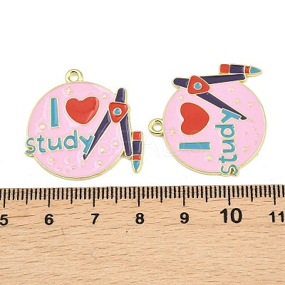 Alloy Enamel Pendants ENAM-L055-01K-01-1