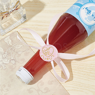 Brass Wax Seal Stamps with Wood Handle AJEW-WH0412-0119-1