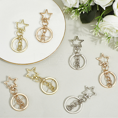 18Pcs 3 Style Alloy Keychain Clasps KEYC-SP0001-49D-1