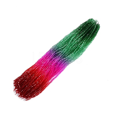 Gradient Color Baking Paint Glass Bead Strands X1-DGLA-A039-T2mm-A010-1