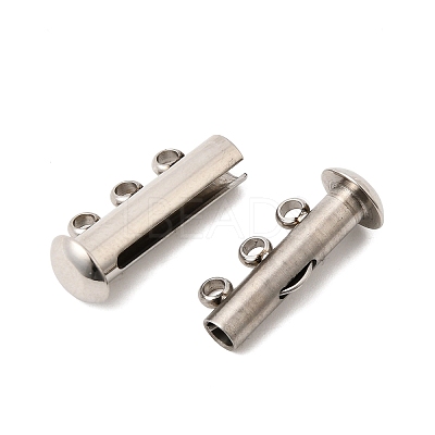 304 Stainless Steel Slide Lock Clasps STAS-F350-01B-P-1