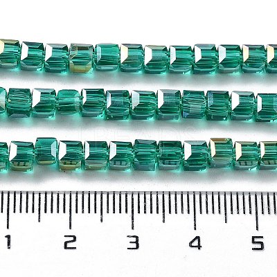Electroplate Glass Beads Strands EGLA-R030-4x4mm-11-1