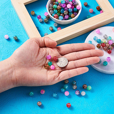 Spray Painted Glass Beads GLAA-TA0001-03-1