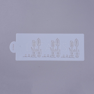 Eco-Friendly Food Grade Plastic Templates Spray Cake Molds DIY-G020-21-1