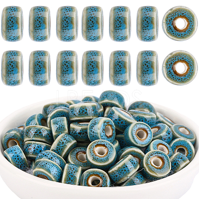64Pcs Handmade Porcelain Beads PORC-PA0001-28B-1