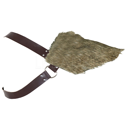 1Pc Medieval Faux Fur Single Shoulder Armor AJEW-CL0004-81-1