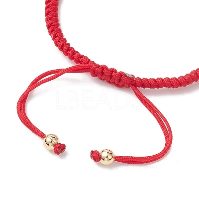 Adjustable Fortune Cat Handmade Porcelain Charm Bracelets BJEW-JB10506-1