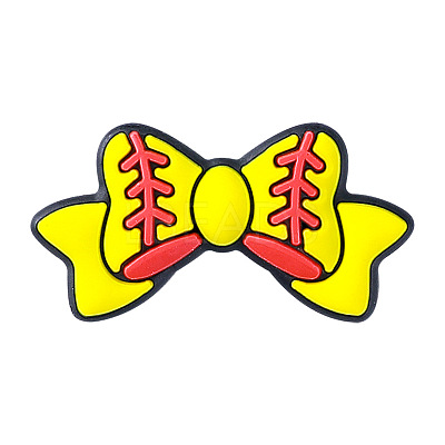 Bowknot Silicone Beads PW-WGAABD0-03-1