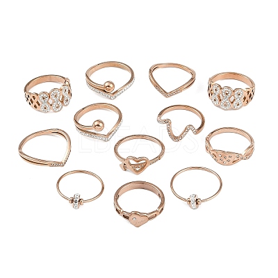 Crystal Rhinestone Finger Ring RJEW-MSMC002-17RG-1