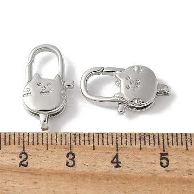 Brass Lobster Claw Clasps KK-F893-12P-02-1