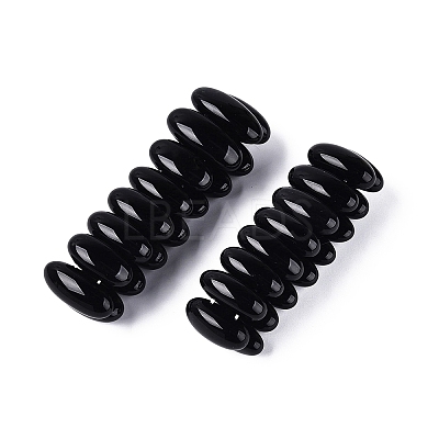 Oval Natural Agate Beaded Stretch Bracelets for Women Men G-Q601-23A-1