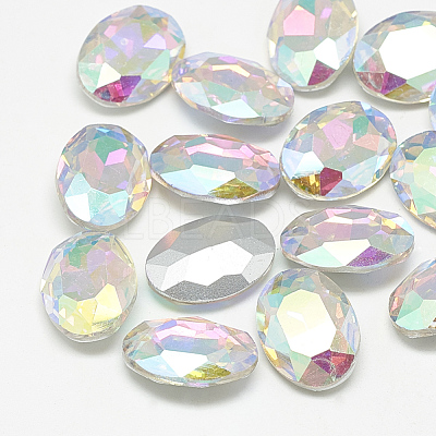 Pointed Back Glass Rhinestone Cabochons RGLA-T080-4x6mm-05-1