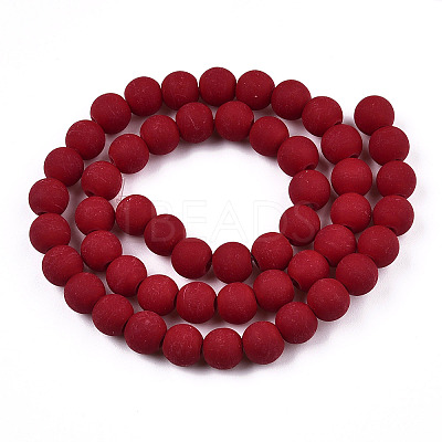 Opaque Glass Beads Strands GLAA-T032-P8mm-MD05-1