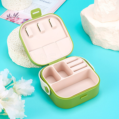 Square PU Leather & PP & Silicone Jewelry Set Box AJEW-TAC0014-13A-1
