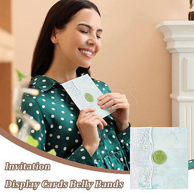 Translucent Tracing Paper Invitation Display Cards Belly Bands DIY-WH0430-427-1