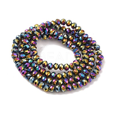 Electroplate Transparent Glass Beads Strands EGLA-A034-T4mm-UA-1