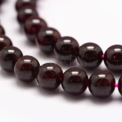 Natural Garnet Bead Strands G-P217-33-6mm-1