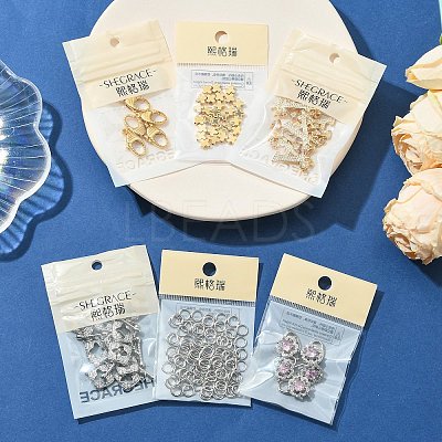SHEGRACE Brass Micro Pave Cubic Zirconia Peg Bails Pin Pendants XGRQ5F599-815P-1