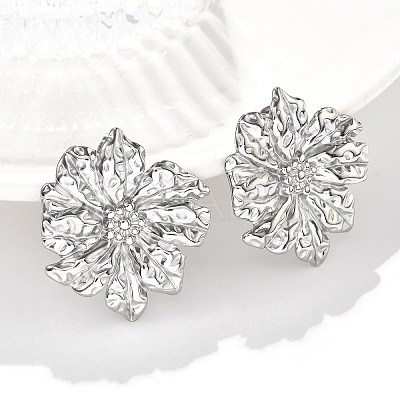 304 Stainless Steel Studs Earrings for Women EJEW-K306-29P-1