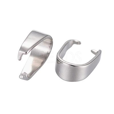 Tarnish Resistant 201 Stainless Steel Snap on Bails STAS-K146-067-3x7mm-1