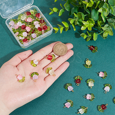60Pcs Handmade Lampwork Pendants FIND-DC0004-83-1